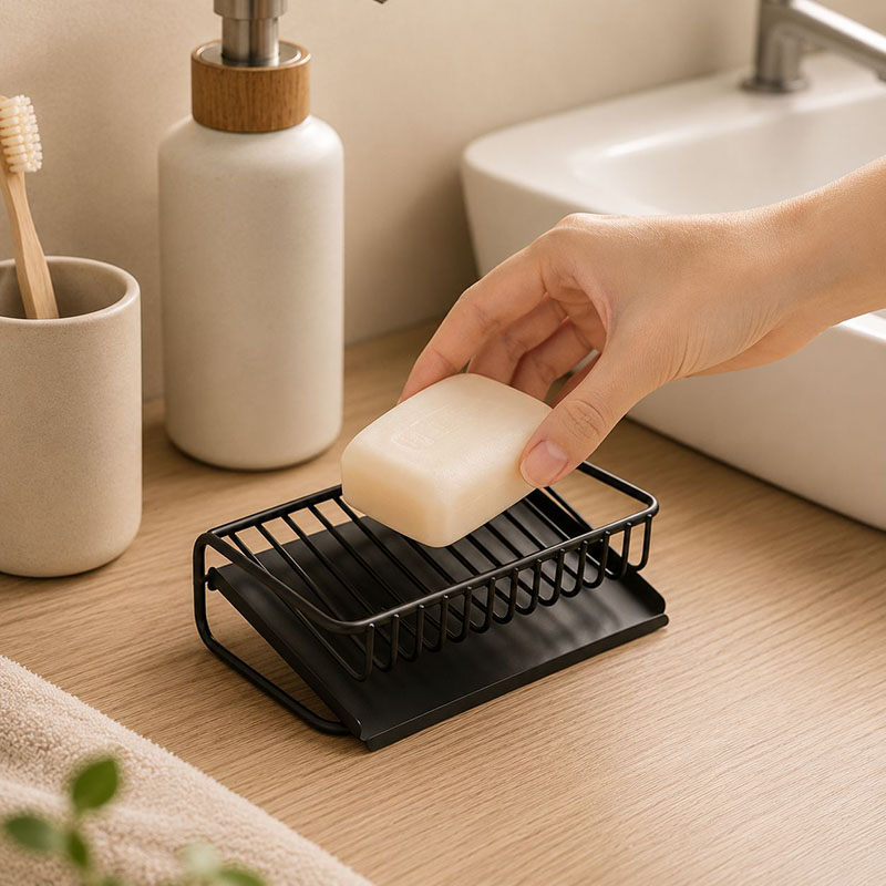 Meal Prep Organizer - Bathroom Soap Dish Holder ABS Plastic