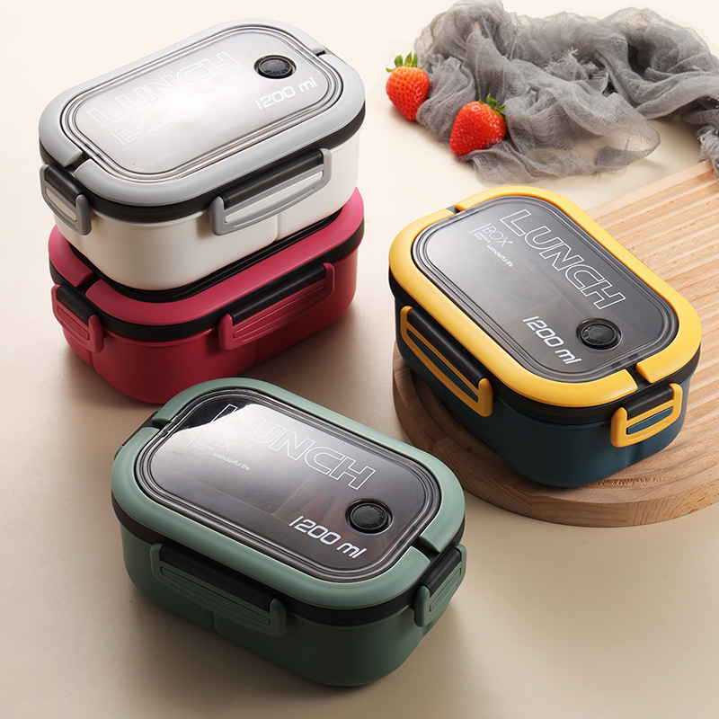Salad Container Jar - Double-layer Lunch Box Student Office Worker