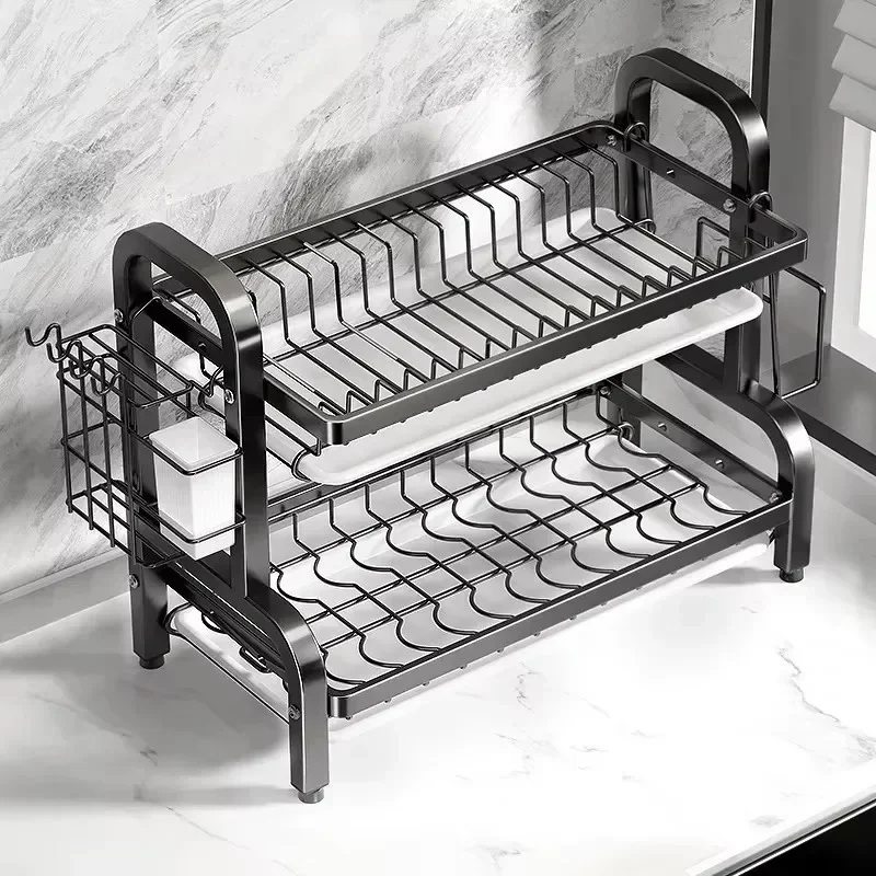 2 Tier Stainless Steel Dish Dr - Meal Prep Organizer 评论和价格