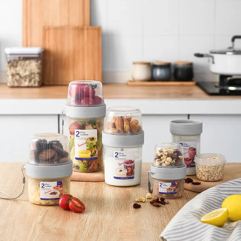 Breakfast Oatmeal Cereal Nut Y - Salad Container Jar 评论和价格
