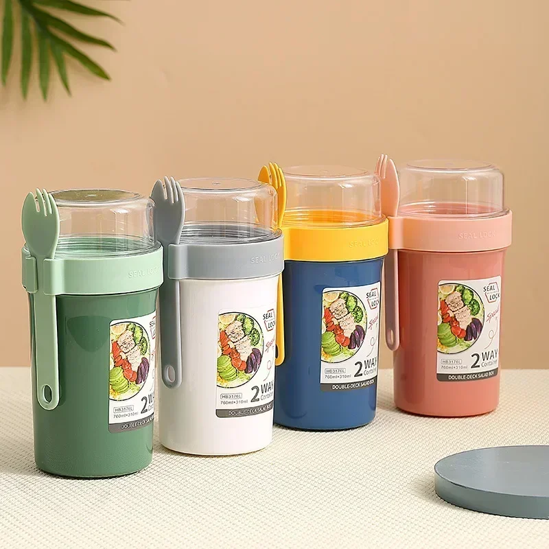 Bento Lunch Box Salad Oatmeal  - Salad Container Jar 评论和价格