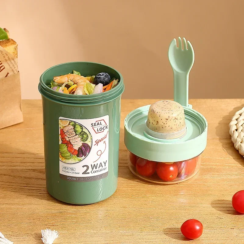 Bento Lunch Box Salad Oatmeal  - Salad Container Jar 评论和价格