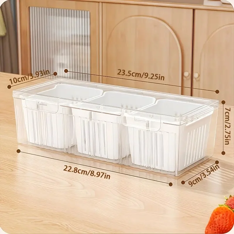 1pc Compartment Food Storage C - Salad Container Jar 评论和价格