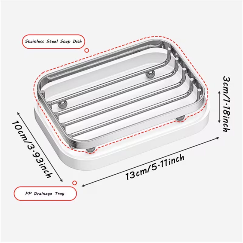 Stainless Steel Soap Dish with - Meal Prep Organizer 评论和价格